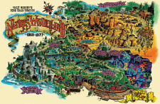 Mine Train 1960-1977 Natures Wonderland Rainbow Caverns Map Disneyland Poster picture