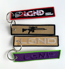 LGND Supply Co. Jet Tag Keychain Lot of 4 Embroidered Double Sided Tags picture