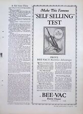 Bee Vac Electric Cleaner Print Ad Good Housekeeping Magazine November 1925  picture