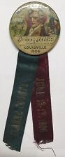 1906 LOUISVILLE KENTUCKY HOME COMING BADGE/RIBBON/PIN.WHITEHEAD HOAG. picture