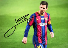 LIONEL MESSI (Barcelona Soccer) Hand Signed 7x5