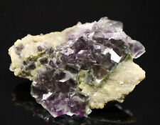 105g Natural Phantom Window Cube Blue Purple Fluorite Mineral Specimen /China picture
