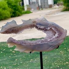 324G Natural amethyst hand-carved fish crystal specimen treatment picture
