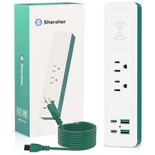 Sharoher Power Strip with 10W Fast Wireless Charging,2 Outlets,2 USB Ports,2F... picture
