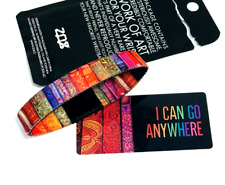 ZOX **I CAN GO ANYWHERE** Silver Single Medium MYS/FG Wristband w/Card BOOKS picture