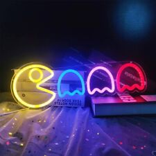 Pac-Man LED Neon Sign For Bar, Porch, Garage, Mancave 17”x 6” Inch picture