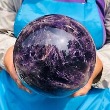 8.42LB Natural Beautiful Dream Amethyst Quartz Crystal Sphere Ball Healing 129 picture