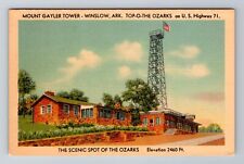 Winslow AR-Arkansas, Ozarks Mount Gayler Tower, Antique Vintage Postcard picture