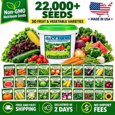 20,000+ Non-GMO Heirloom Seeds Kit – 30 Fruit & Vegetable Varieties picture