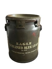 Vintage Eagle Sublimed Blue in oil can green empty just the can picture