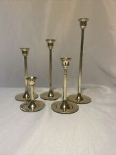 Brass Candlestick Holders Graduated Sizes picture