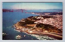 San Francisco CA- California, Aerial Golden Gate, Antique, Vintage Postcard picture