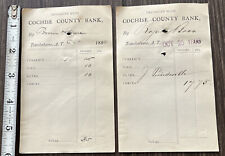 2 Antique 1886 Tombstone Bank Receipts Wild West Cowboys Original 1/1 on ebay picture