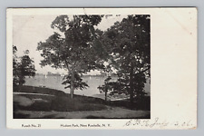 Postcard New Rochelle New York Hudson Park River Sailboats Ground View NY 1906 picture