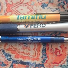 Tamiflu Vfend NovoLog Mix 70/30 Pharmaceutical Promotional Pens Lot of 3 picture