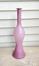 Vintage Empoli Genie Bottle Cased Lilac Amethyst Purple Glass Cased Decanter 19” picture