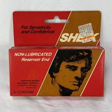 1986 SHEIK Condoms Box 12 Count Sealed Display Movie Prop RARE New Old Stock picture
