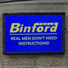 Binford Tools Patch Moral Tactical Meme Home Improvement USA Hook & Loop 3x2 picture