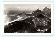 RPPC Vista Pao De Assucar Rio De Janeiro Birdseye View Mountains Oce Postcard D3 picture