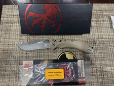 Microtech Amphibian RAM-LOK S/E | Tan G10 | SS Drop Point Stonewash | picture