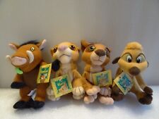 Vintage Disney's The Lion King Simba's Pride 4 Lot Beanie Plush Toy 1998 picture