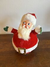 Vintage 1940s Post War Roll Poly Santa Wind Up Musical To Jingle Bells picture