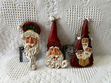 David Frykman - DF9002 - JOLLY SANTA ORNAMENTS - New With Box -  3 ORNAMENTS picture