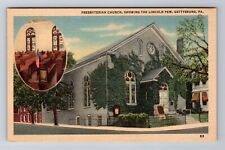 Gettysburg PA-Pennsylvania, Presbyterian Church, Religion, Vintage Postcard picture