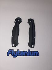 Flytanium Black Linen Micarta Scales For Spyderco Paramilitary 2 FLY-808 picture
