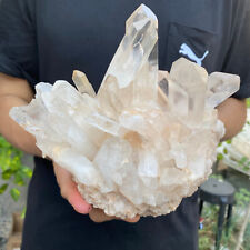 7lb Natural Clear White Quartz Crystal Cluster Rough Healing Specimen picture
