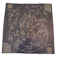 Vtg 1979 National Geographic Constellations Foldout Map / Chart b glows in dark picture