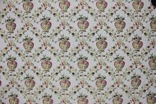 6 1/3 YARDS FLORAL DAMASK Flowers in Vase Upholstery Fabric Victorian Sofa Chair picture