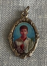 San Jose Sanchez Del Rio | El Nino Cristero | Medal Pendant Charm | Silver Tone picture