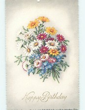Pre-Linen foreign BEAUTIFUL BAYESIAN FORGET-ME-NOT FLOWER BOUQUET HL8058 picture