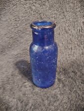 Vintage Emerson Drug Co Bromo Seltzer Cobalt Blue Glass Bottle, 4.25'' Tall picture