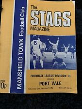1976 Mansfield Town V Port Vale Football  Programme picture