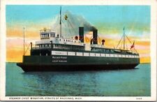 Steamer Chief Wawatam Straits Mackinac Michigan Vintage Unposted Postcard picture