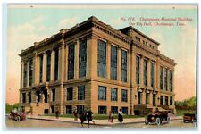 c1910's Chattanooga Municipal Building Chattanooga Tennessee TN Cars Postcard picture