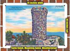 METAL SIGN - Connecticut Postcard - Castle Craig Tower, Hubbard Park, Meriden, picture