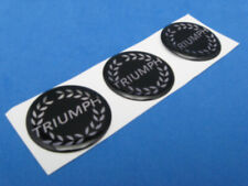 TRIUMPH DOMED DECAL EMBLEM STICKER SET OF THREE #212 picture