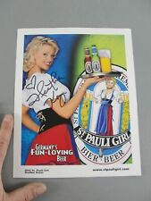 ST PAULI GIRL 🍺 SIGNED 02 COLLECTIBLE PICTURE HEATHER KOZAR AUTOGRAPHED NEW VTG picture