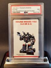 PSA RETIRED 1984 HOUND G1 1ST PRINT RC CARD PSA 7 HASBRO TRANSFORMERS picture