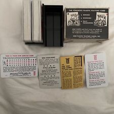 Vintage 1947 KEM Plastic Playing Cards  2-Deck Set with Case - Zodiac picture