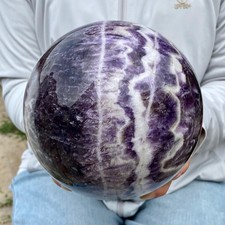 4.2KG Large Natural Dream Amethyst Sphere Quartz Therapy Aura Crystal Ball picture