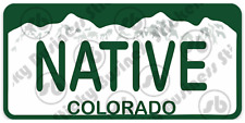 **Multiple Sizes** Colorado Native License Plate Vinyl Sticker laptop picture
