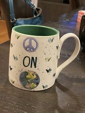 Anthropologie Peace On Earth Stoneware Mug New picture