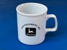 Vintage John Deere ISON Equipment Inc Dealership Coffee Cup Mug Ashland, WI picture