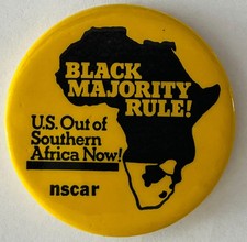 National Student Coalition Against Racism button US Out Of Southern Africa cause picture