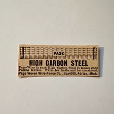 Page Woven Wire Fence Co. High Carbon Steel Adrian 1906 Minneapolis Ad 5AL1-S30 picture