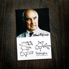 Albert Hofmann Autograph Autograph Photo LSD Psilocybin Formula picture